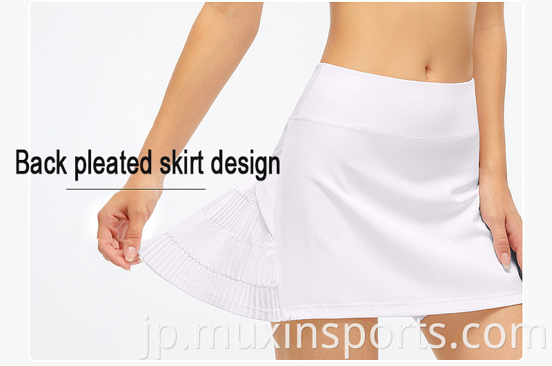 Stitching pleated design golf skirt